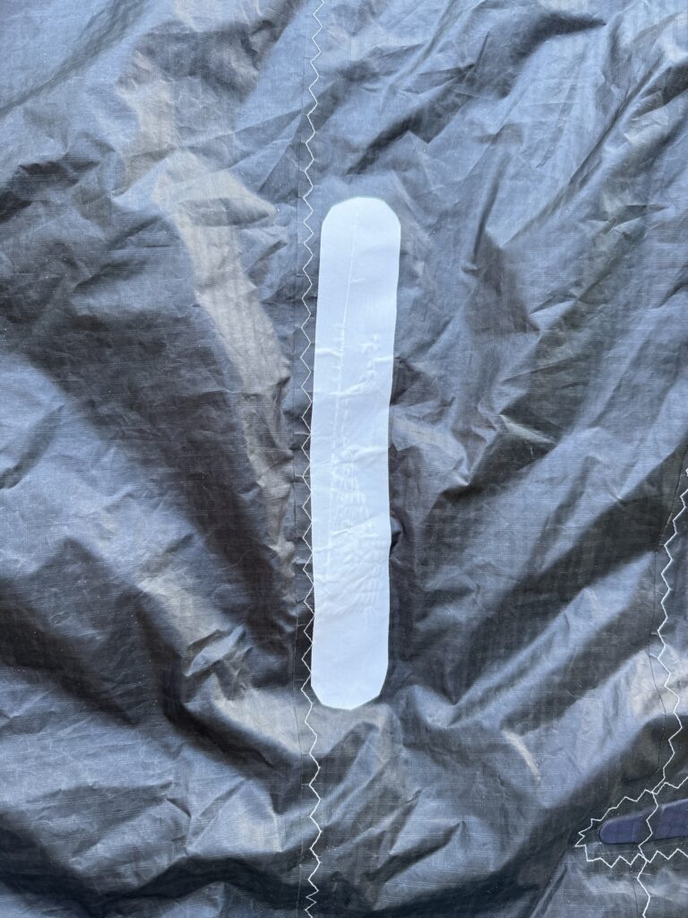tape over rip on wing